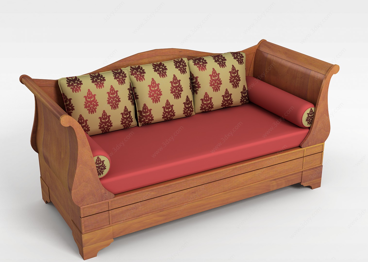 木质沙发3D模型