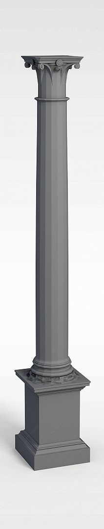 户外欧式柱子3D模型