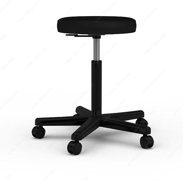 黑色吧椅3D模型