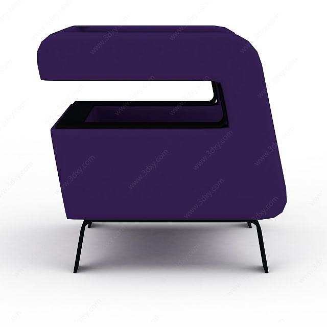 紫色椅子3D模型