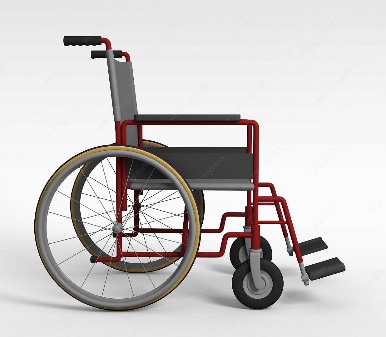 折叠轮椅3D模型