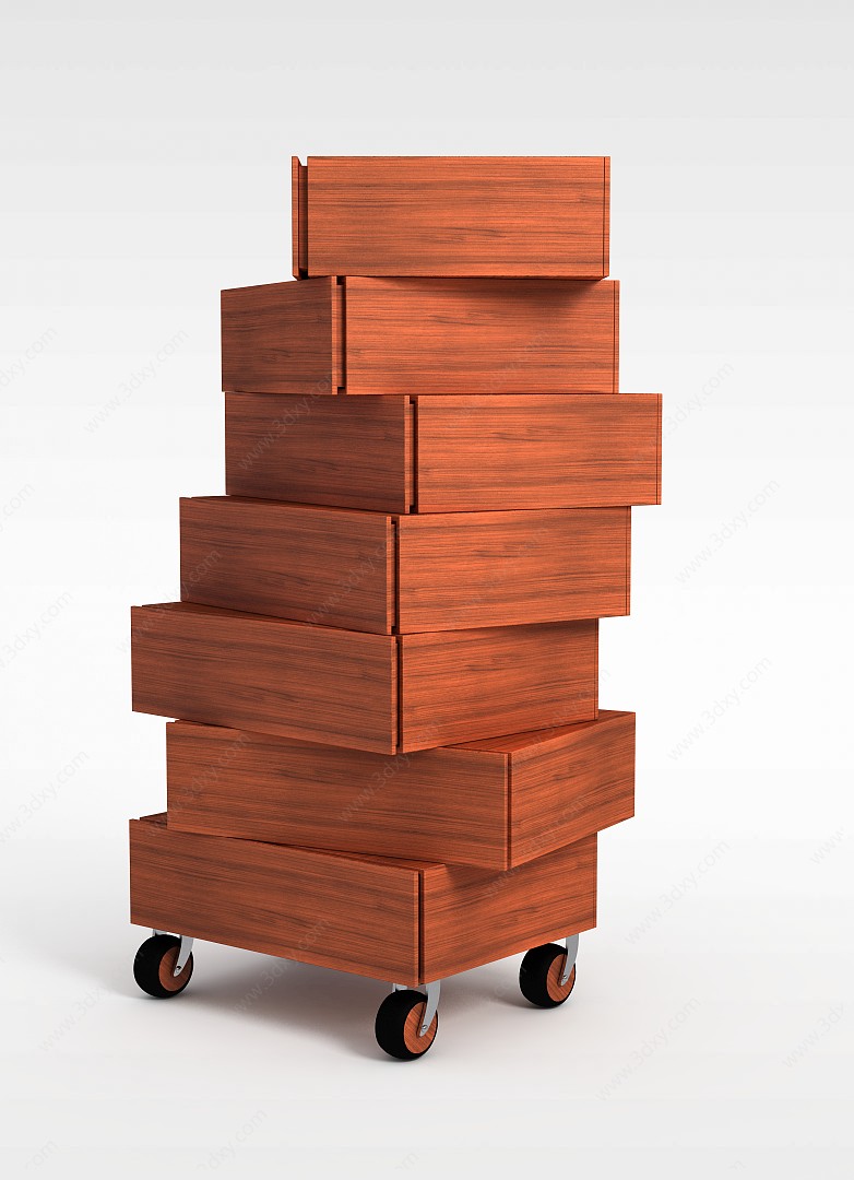 创意木质柜子3D模型