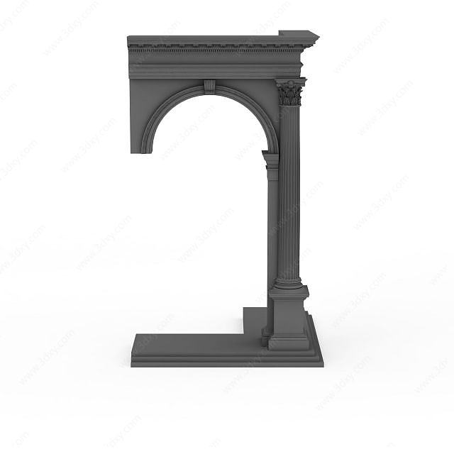 罗马柱子构件3D模型