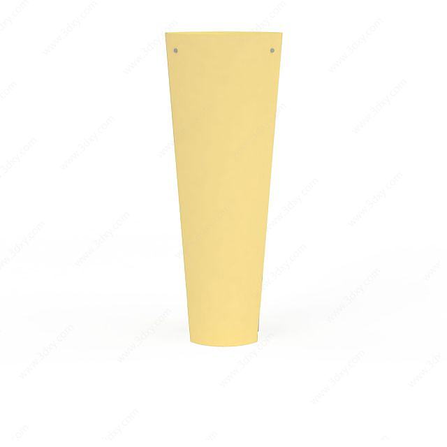 锥形黄色柱子3D模型
