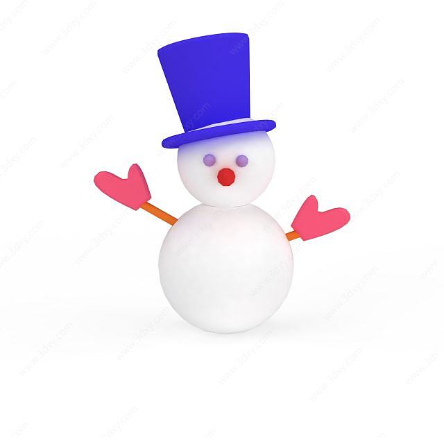 雪人玩具3D模型