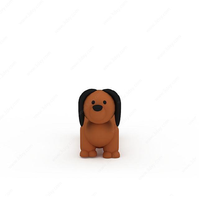 狗玩具3D模型