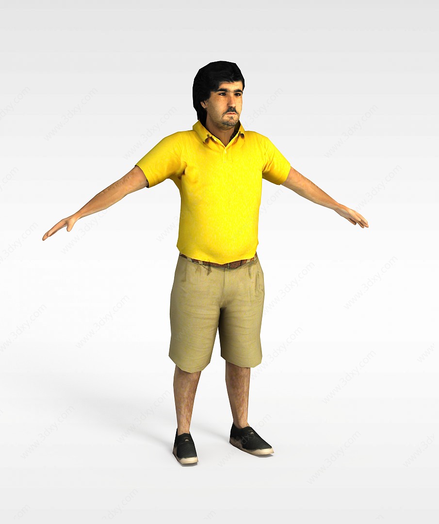 阳光男人3D模型