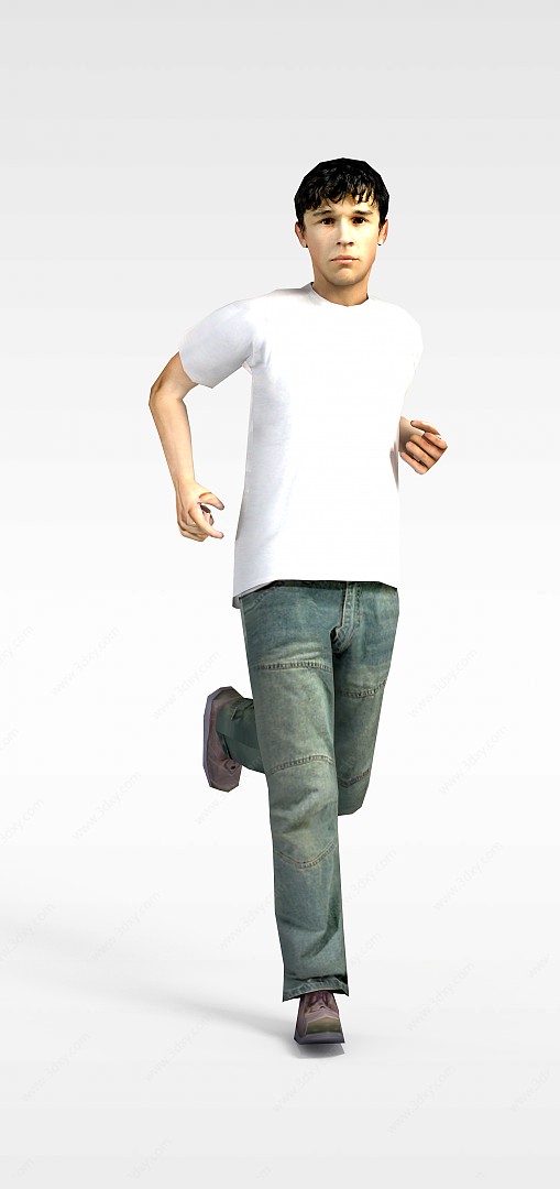 跑步男人3D模型