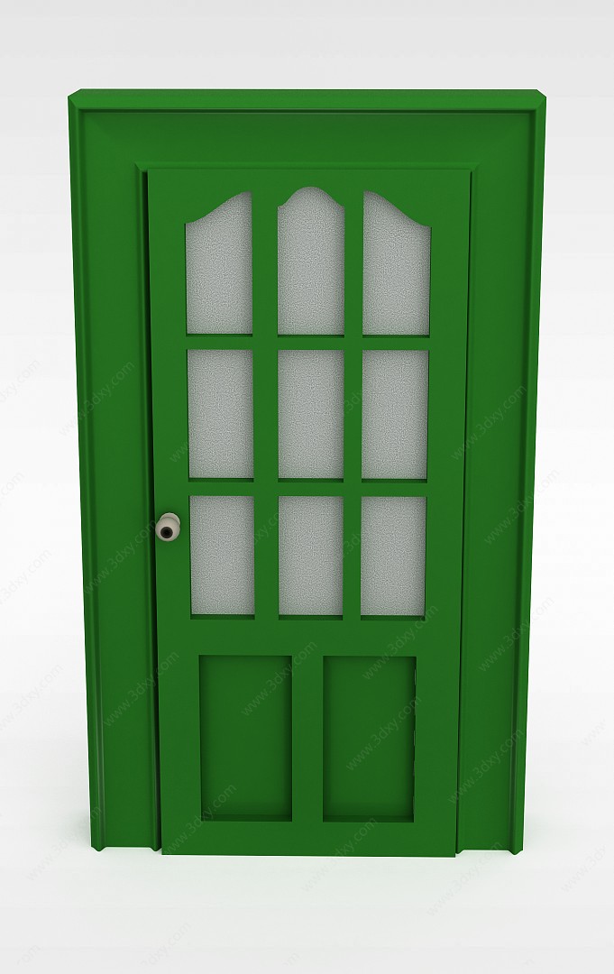 绿色木门3D模型