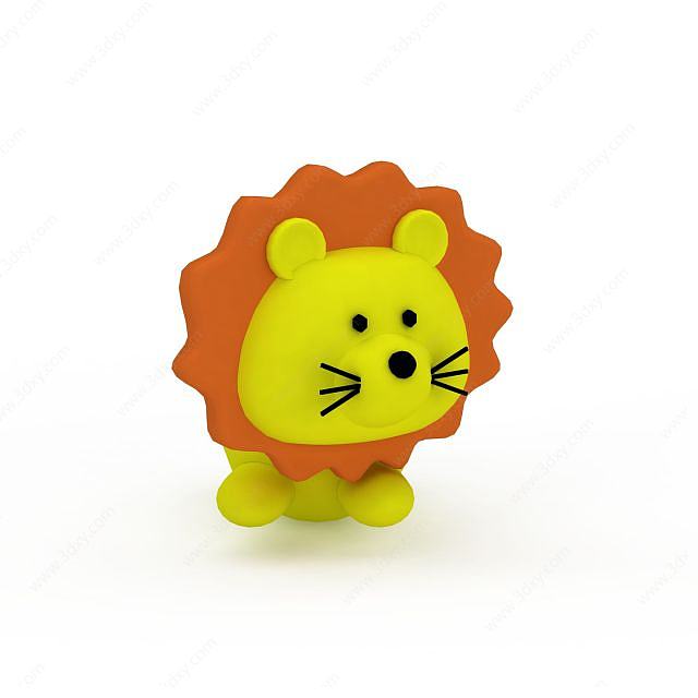 狮子布偶玩具3D模型