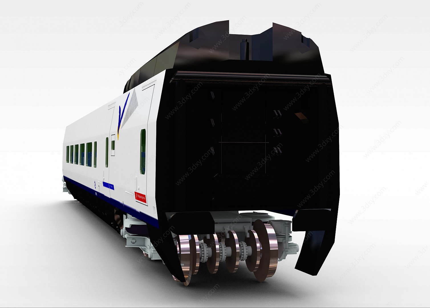 火车载客车厢3D模型