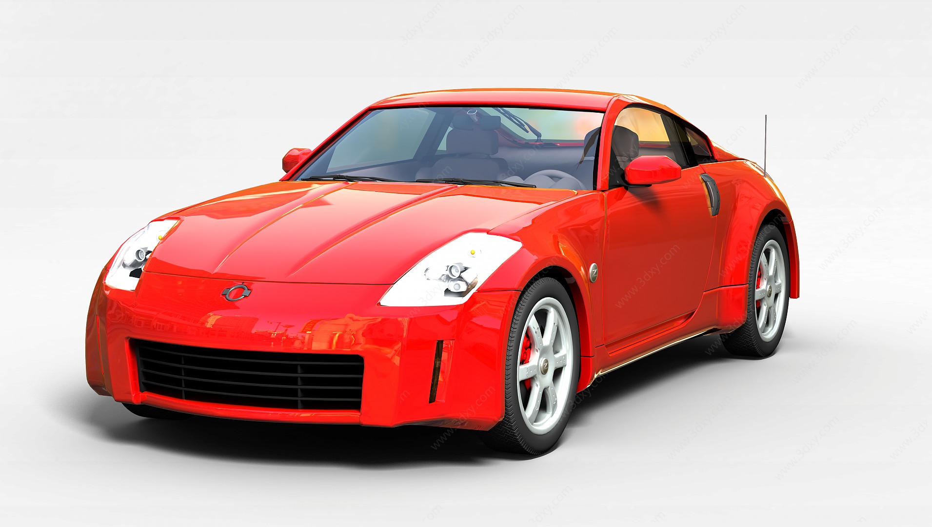红色汽车3D模型