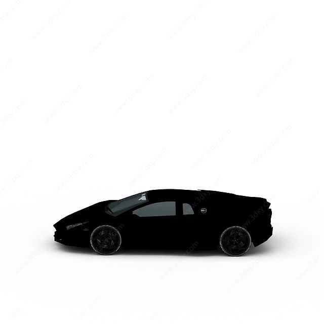 黑色汽车3D模型