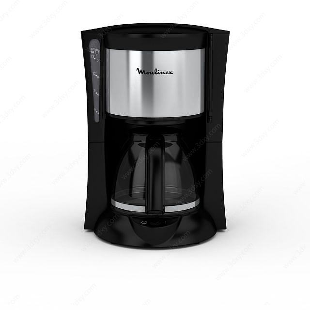 黑色咖啡机3D模型