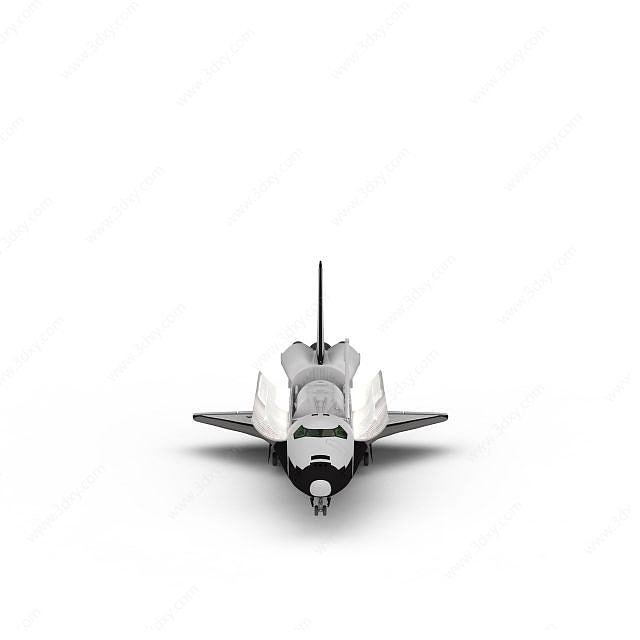 灰色飞机3D模型