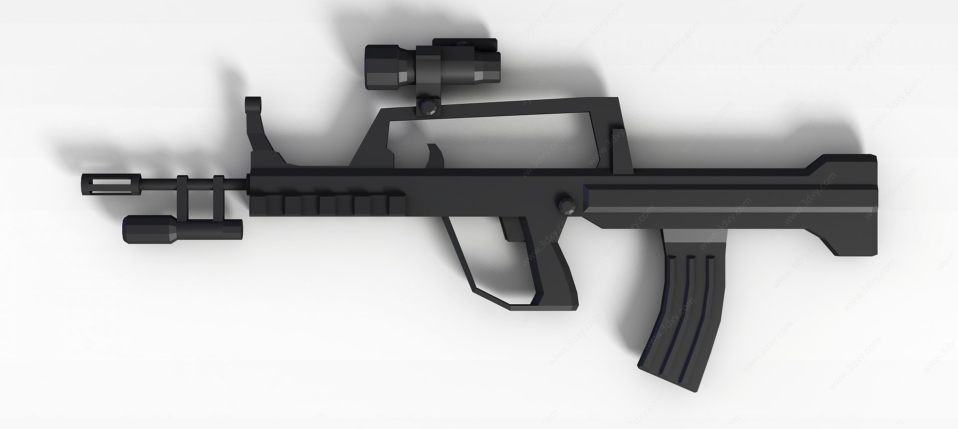黑色冲锋枪3D模型