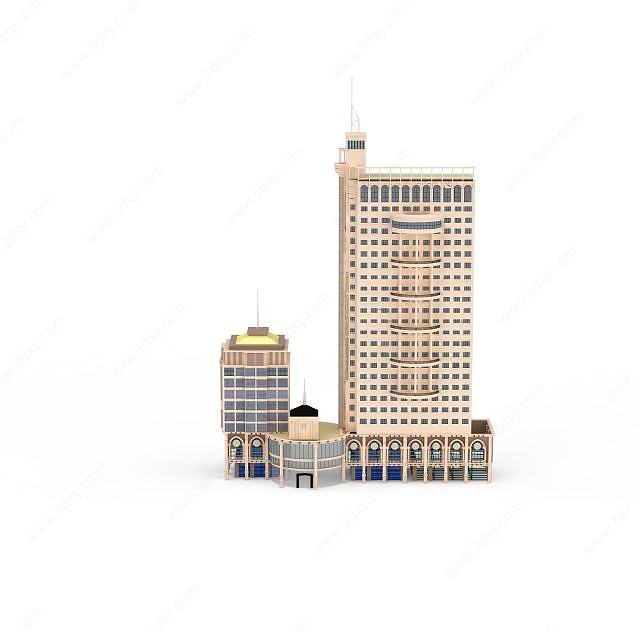 古典高楼建筑3D模型