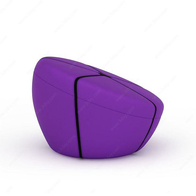 紫色异形沙发3D模型