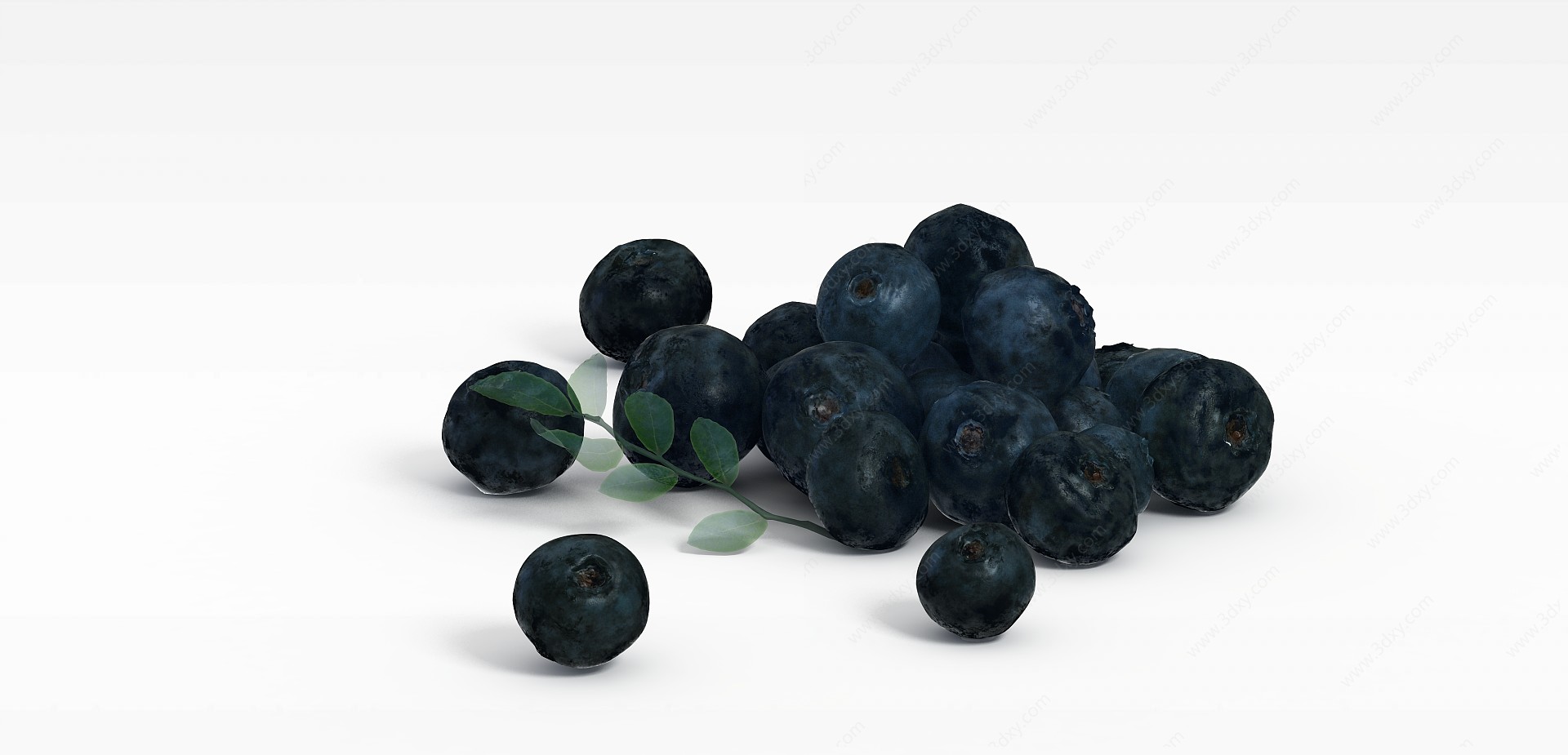 蓝莓水果3D模型