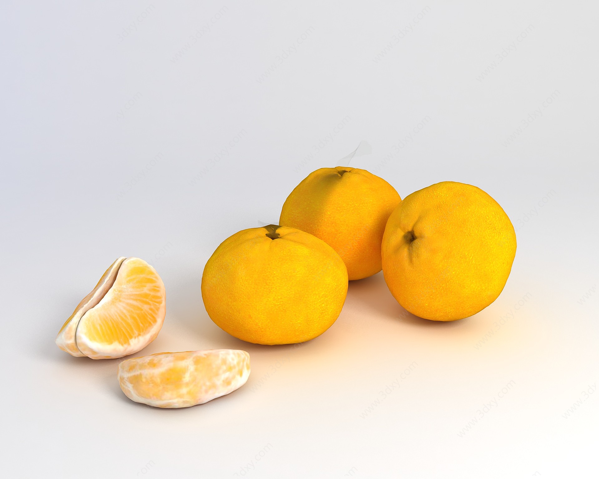 橘子水果3D模型