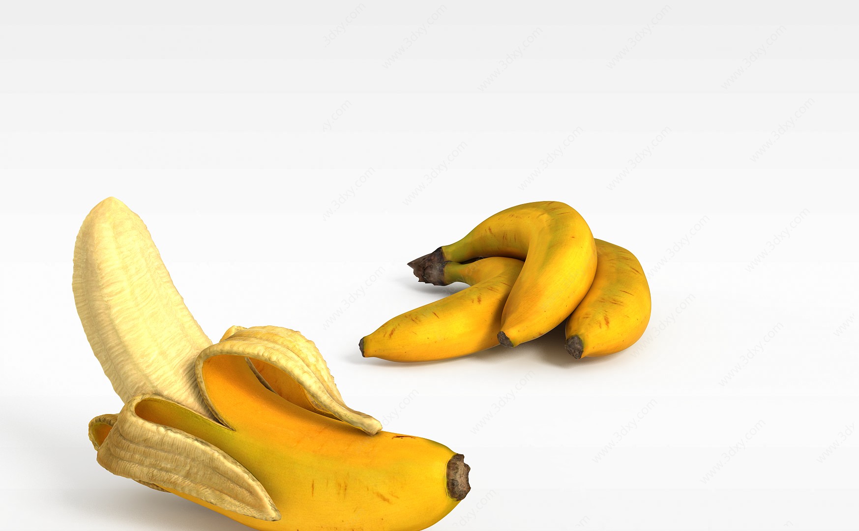 新鲜香蕉3D模型