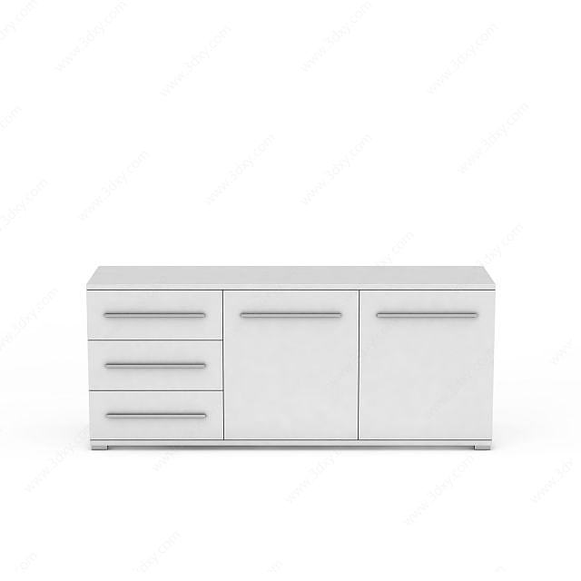 白色组合柜3D模型