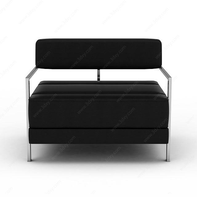 黑色沙发3D模型