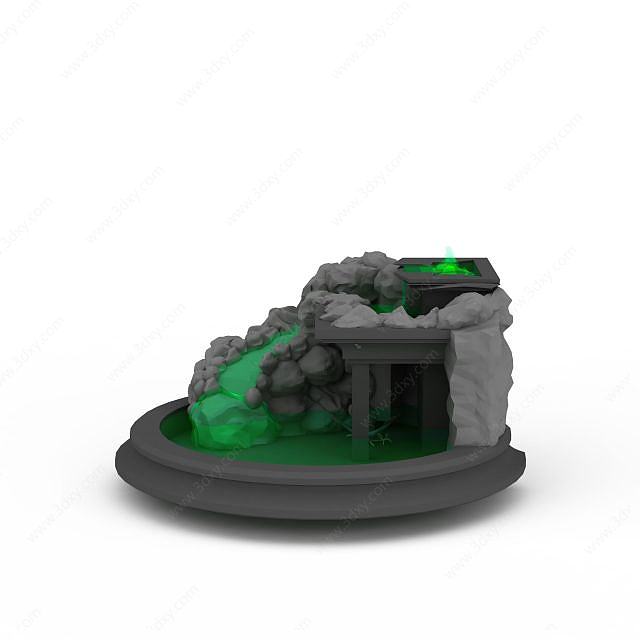 山水景观小品3D模型