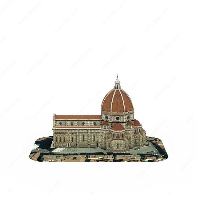 欧式城堡建筑3D模型