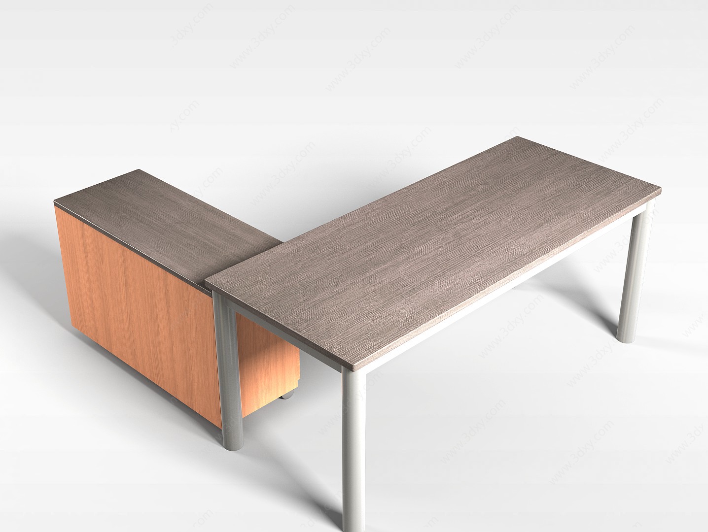 木质办公桌3D模型