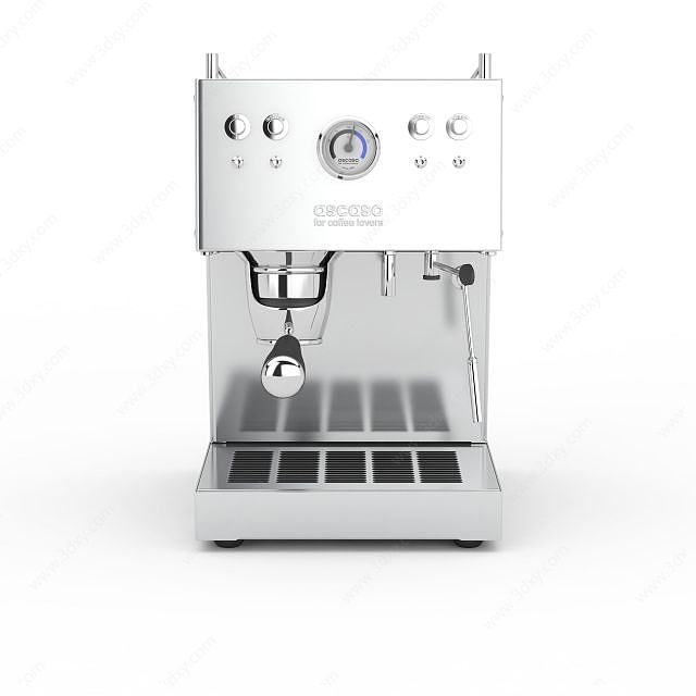 不锈钢咖啡机3D模型