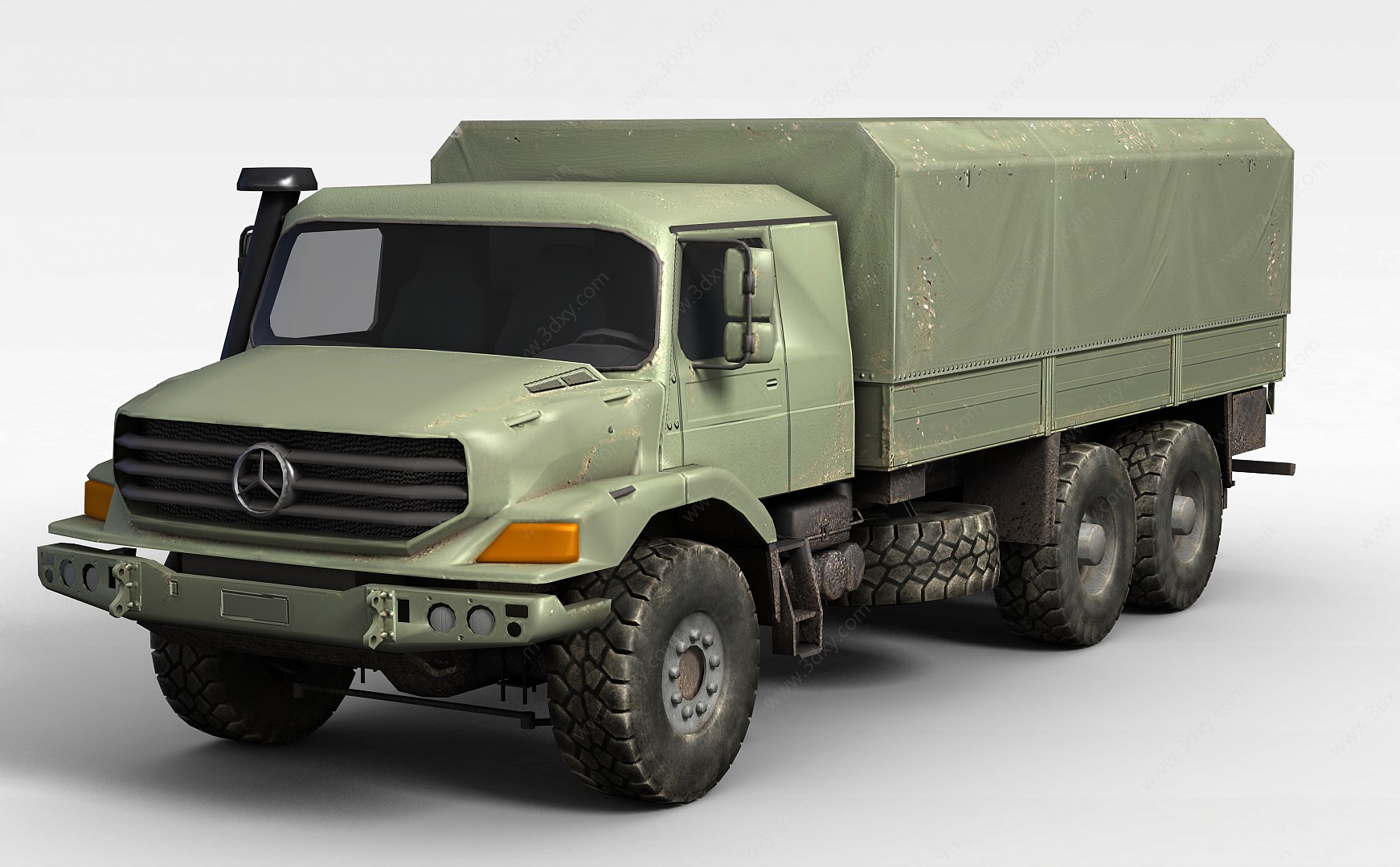 军事卡车3D模型