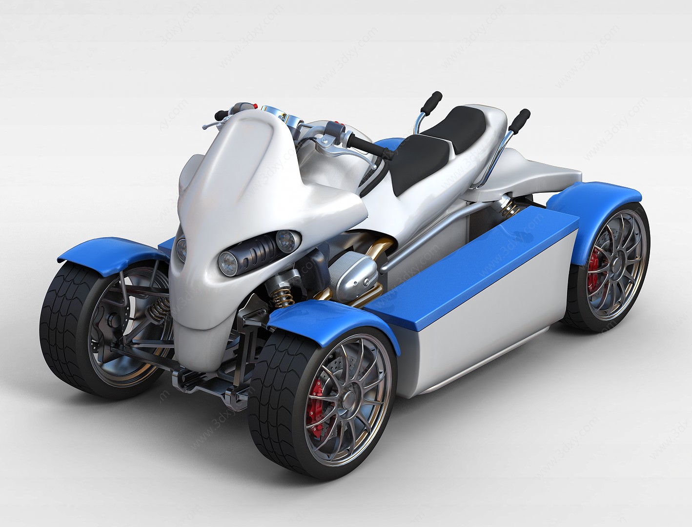 四驱摩托车3D模型
