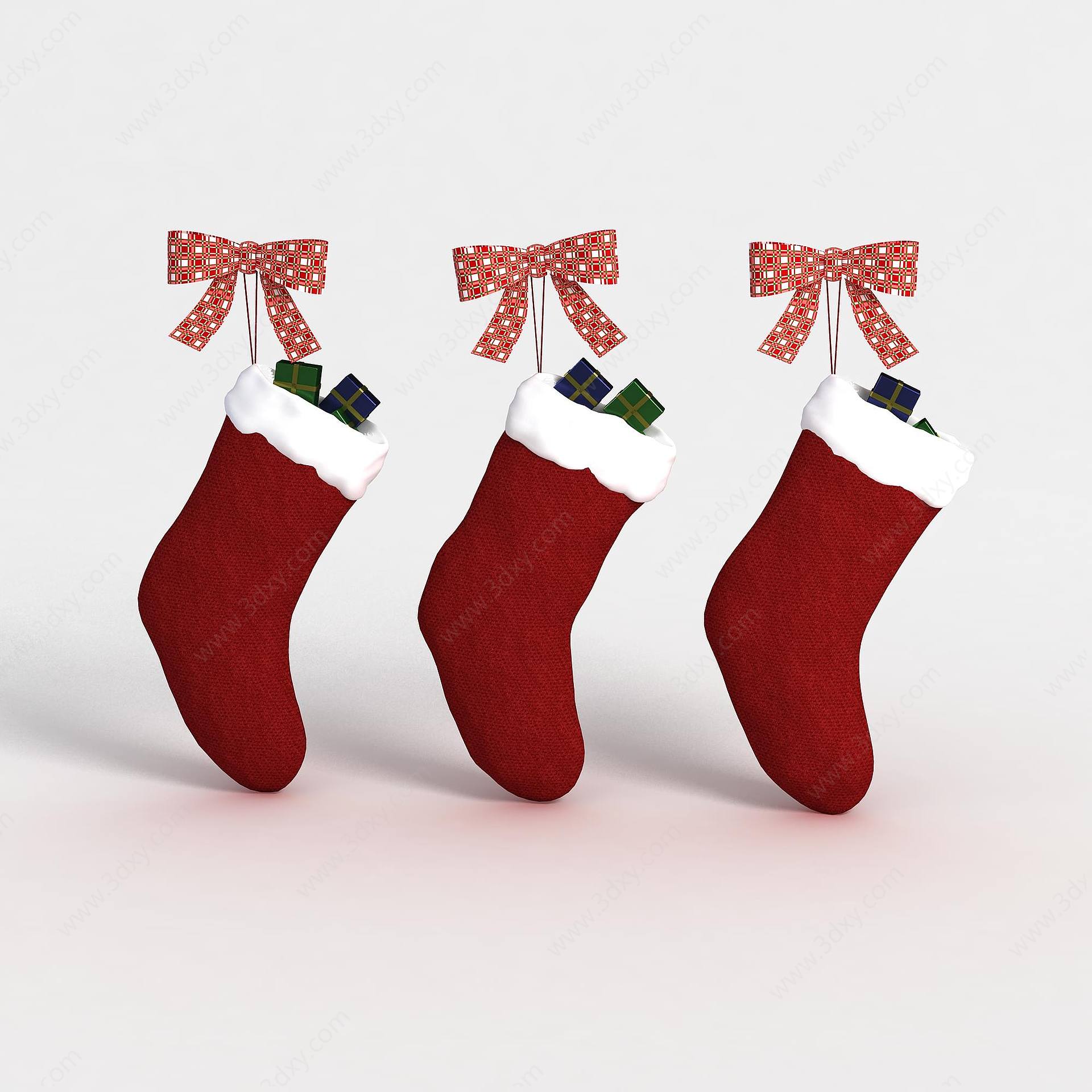 红色圣诞袜3D模型
