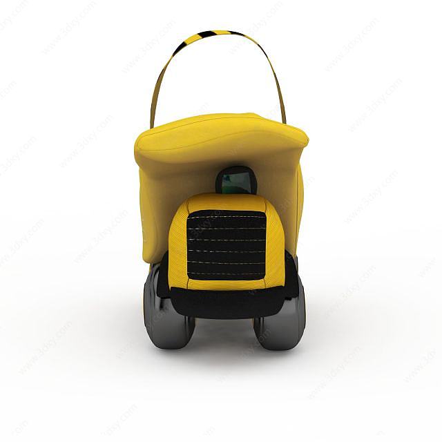 黄色玩具卡车3D模型