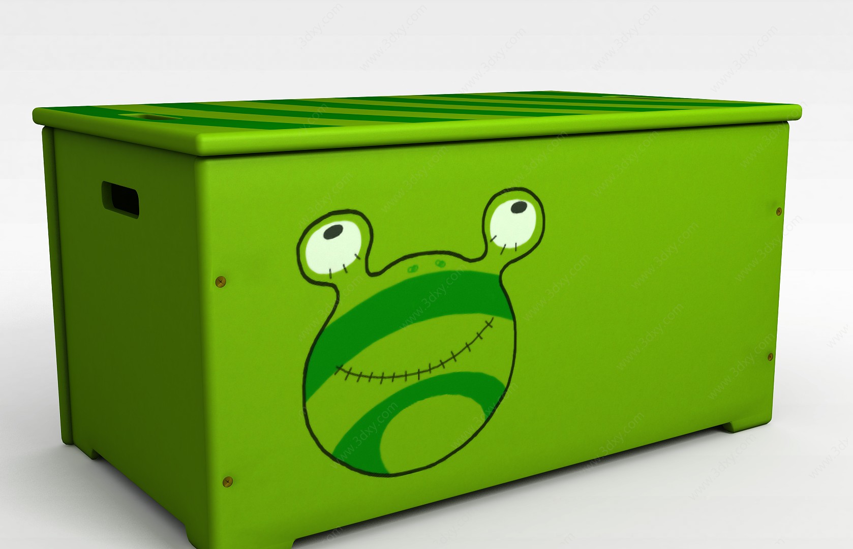 绿色收纳箱3D模型