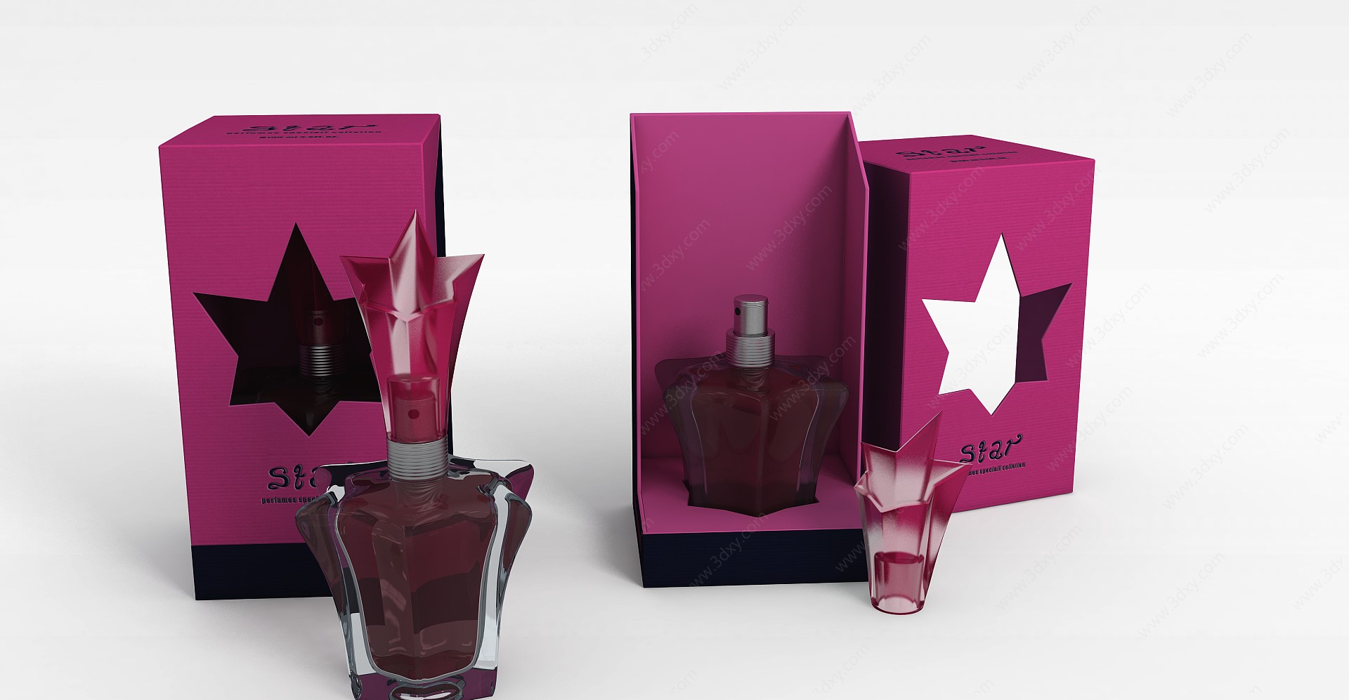 六角形瓶装香水3D模型