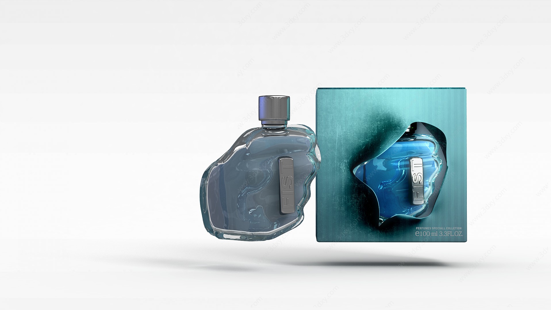 异形瓶子香水3D模型