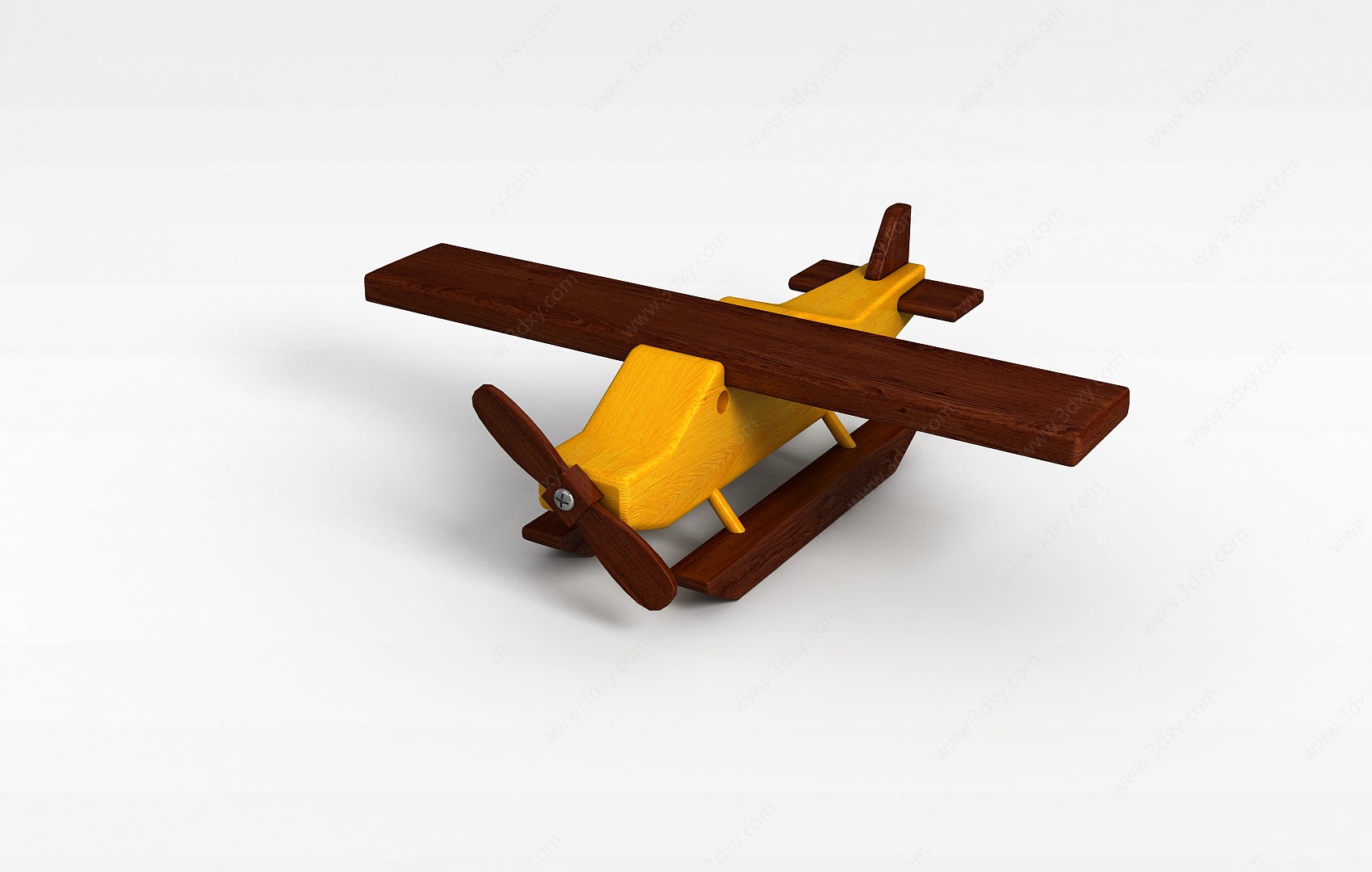 木质儿童飞机3D模型