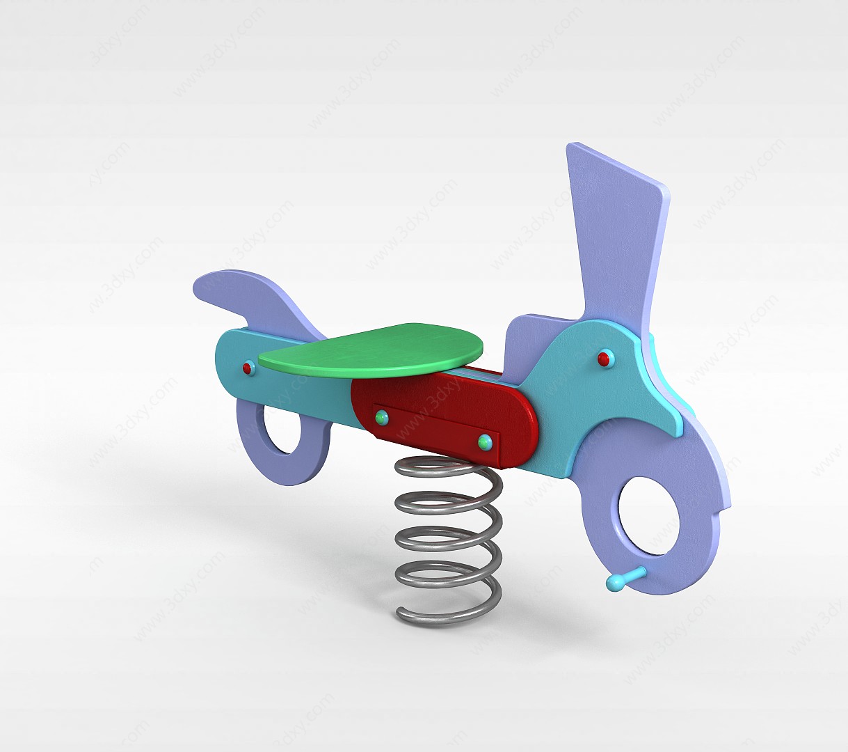 儿童弹簧木马3D模型