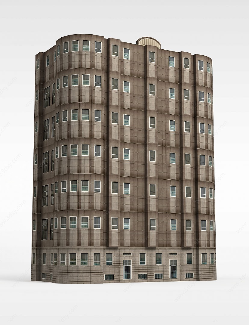 圆形高层楼房3D模型