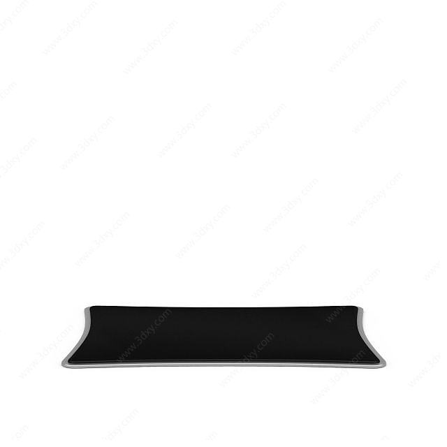黑色鼠标垫3D模型