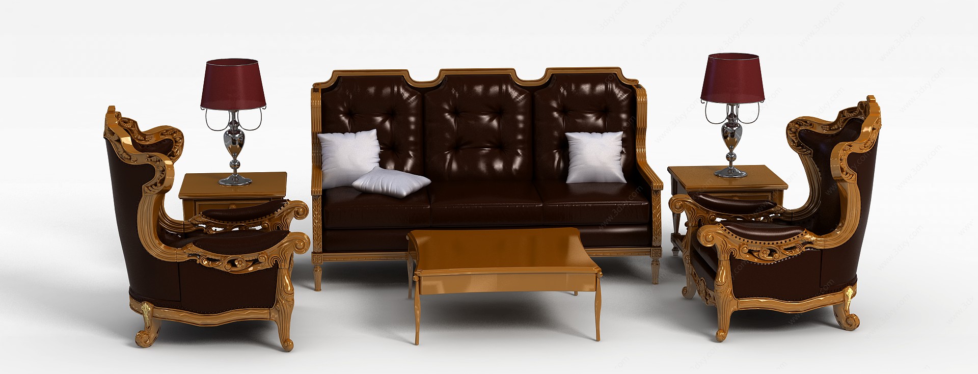 豪华欧式沙发3D模型