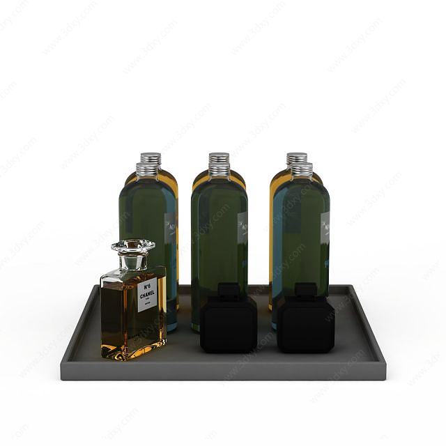 玻璃酒瓶3D模型