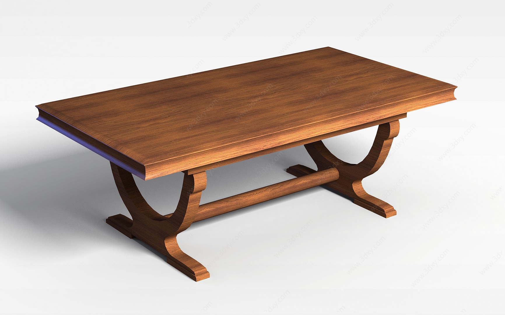 褐色四方桌子3D模型