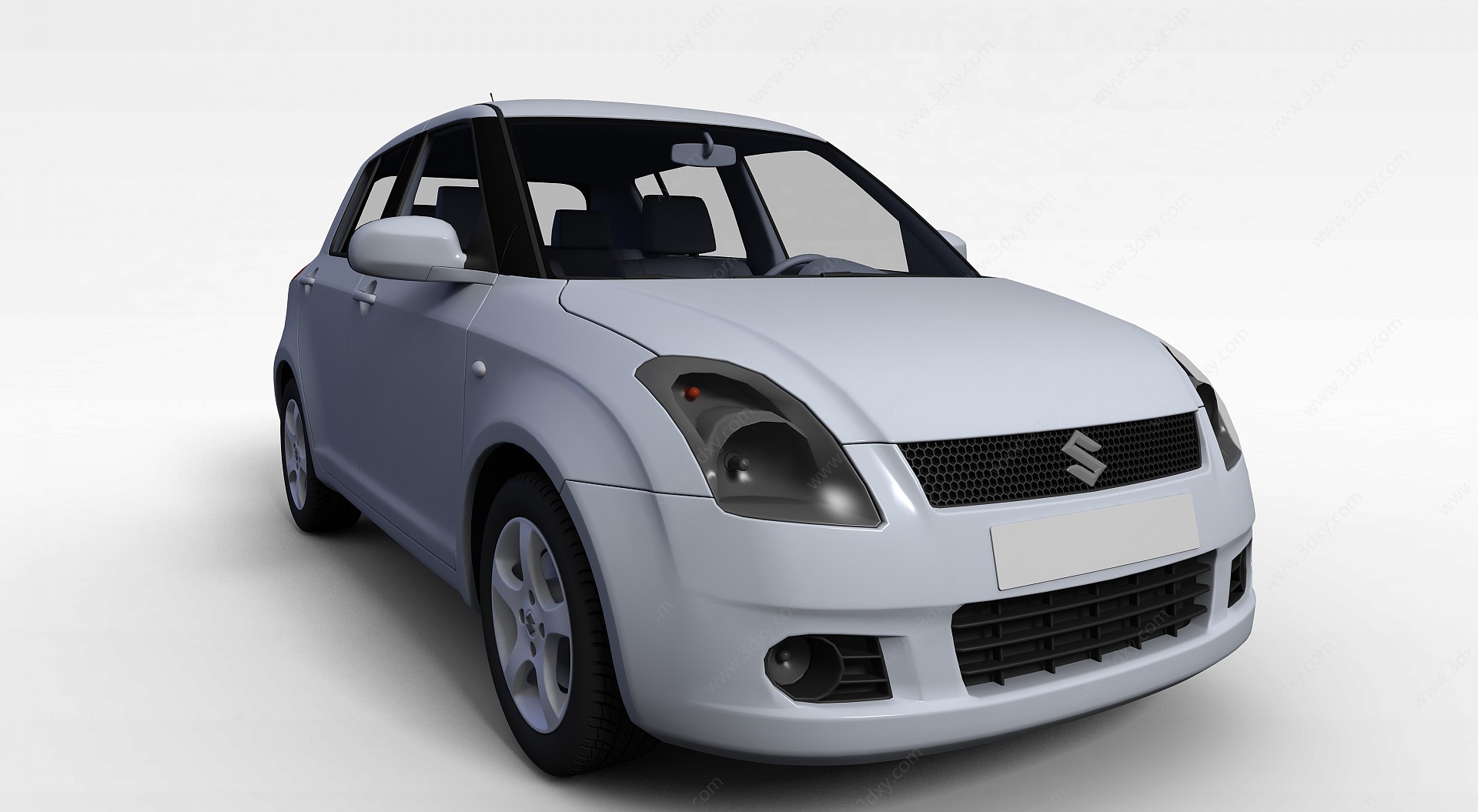 银灰色铃木汽车3D模型