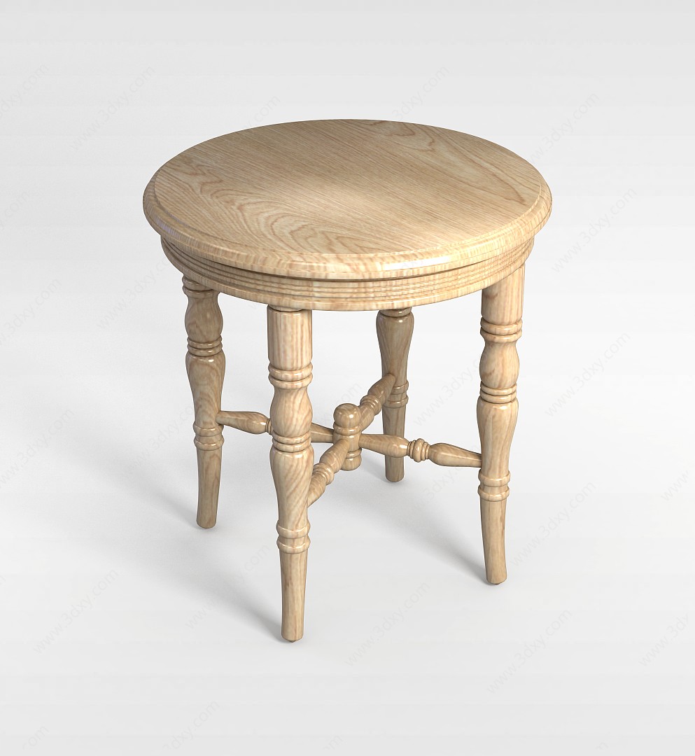 欧式木制椅子3D模型