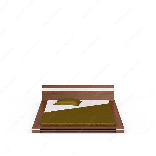 日式地铺床3D模型
