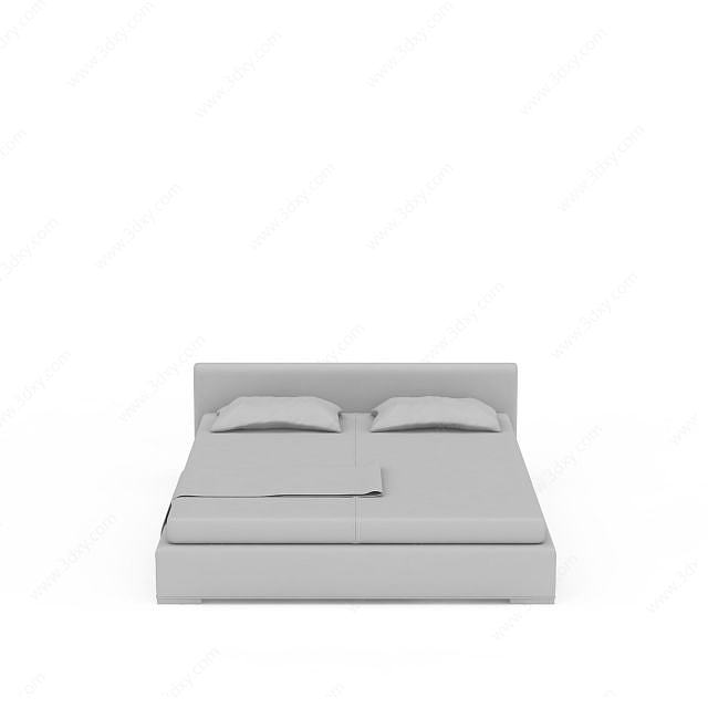 灰色软床3D模型