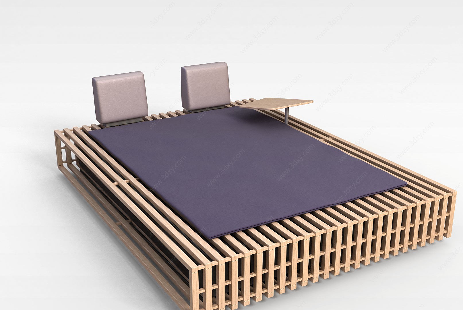 日式木制床3D模型